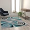 Flash Furniture Turquoise 5' x 7' Distressed Abstract Area Rug OKR-RG1100-57-TQ-GG - alternate 7